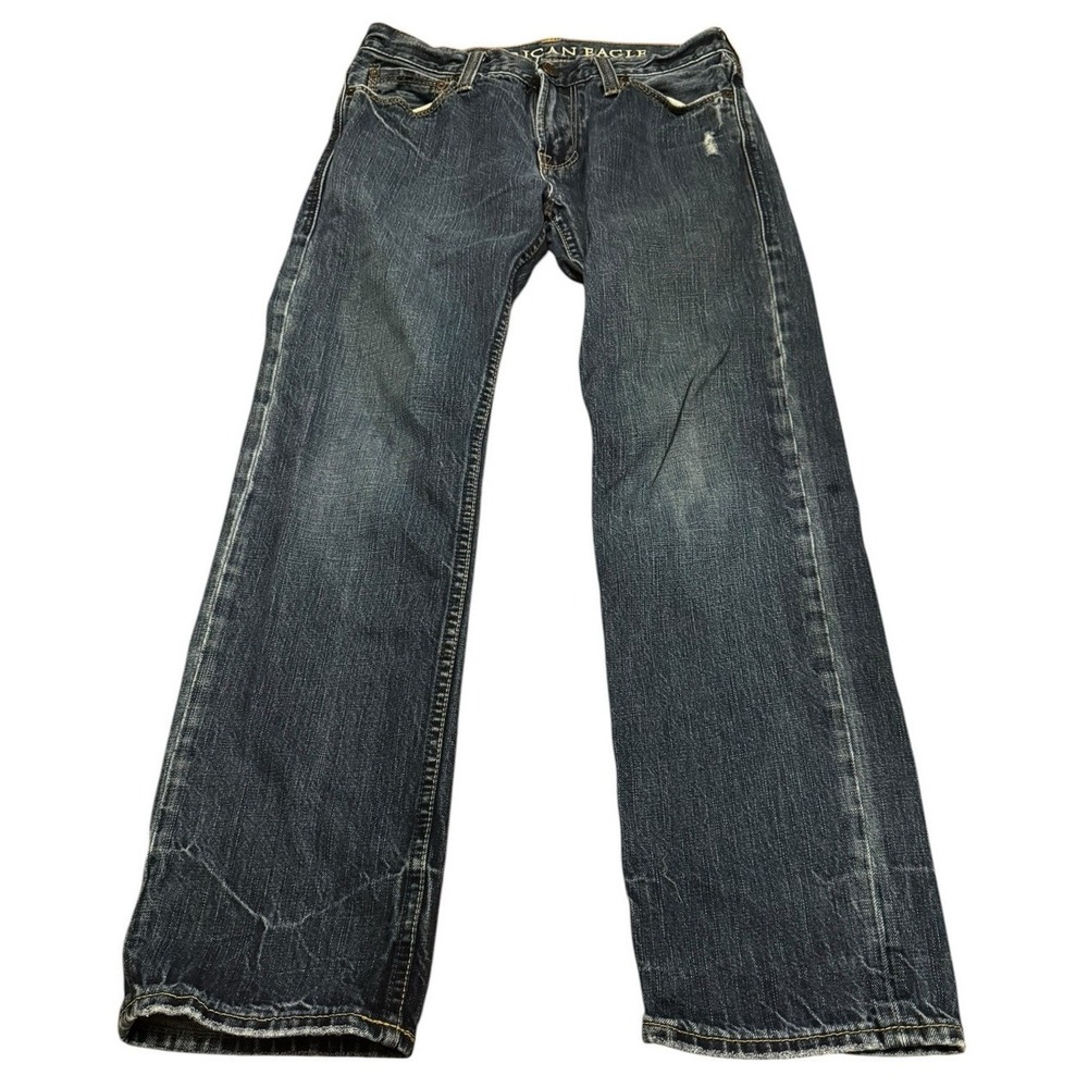 American Eagle Men's Stretch Straight Jeans 30x30 Medium Wash